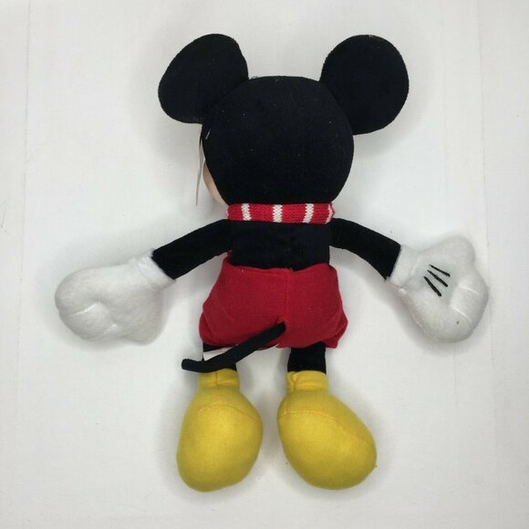 Disney Mickey Mouse 12" Plush Toy Red Scarf Stuffed Animal Stuffie - Picture 3 of 7